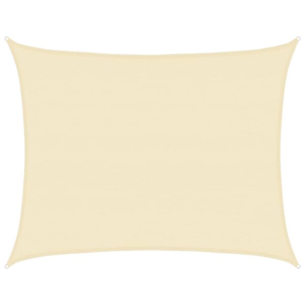 vidaXL Voile d'ombrage 160 g/m² Crème 6x8 m PEHD