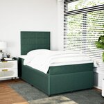 vidaXL Sommier à lattes de lit avec matelas vert foncé 120x190 cm