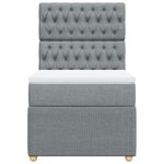 vidaXL Sommier à lattes de lit et matelas Gris clair 90x190 cm Tissu