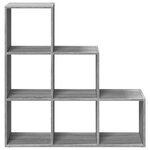 vidaXL Étagère séparatrice de pièce à 3 niveaux sonoma gris 99x29x99cm