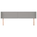 vidaXL Tête de lit avec oreilles Gris clair 183x16x78/88 cm Tissu