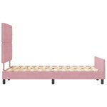 vidaXL Lit à ressorts avec tête de lit Rose 120 x 200 cm Velours