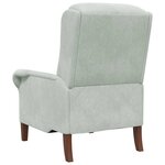 vidaXL fauteuil Gris clair 76 x 94 x 102 cm Velours