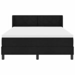 vidaXL Lit boxspring avec matelas avec matelas Noir 140 x 190 cm