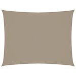 vidaXL Voile de parasol tissu oxford rectangulaire 3x6 m taupe