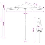 vidaXL Parasol de jardin 230 x 230 cm Polyester Rectangulaire Taupe