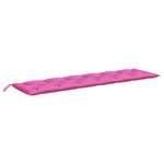 vidaXL Coussins de banc de jardin lot de 2 rose 200x50x7 cm tissu