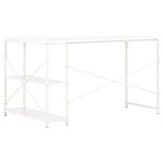 Bureau table poste de travail meuble d'ordinateur informatique étude d'ordinateur 120 x 72 x 70 cm blanc 02_0023715
