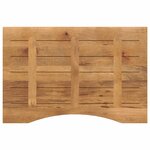 vidaXL Dessus de bureau avec courbe 90x60x2 5 cm manguier massif brut