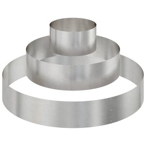 vidaXL Cache-pot de jardin Argent 120 x 120 x 20 cm Acier inoxydable