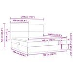 vidaXL Lit avec rangement et matelas Bleu 200 x 200 cm Polyester