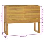 vidaXL Armoire de salle de bain 90x40x75 5 cm bois de teck solide
