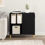 vidaXL Maison pour chat Noir 72 x 42.5 x 70 cm Bois d'ingénierie