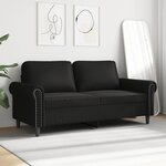 vidaXL Canapé à 2 places Noir 140 cm Similicuir