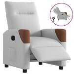 vidaXL Fauteuil inclinable électrique gris nuage tissu