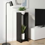 vidaXL Support de Plante 2 pièces Chêne noir 30 x 30 x 100 cm