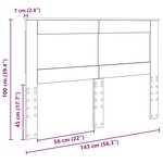 vidaXL Tête de lit Chêne artisanal 140 cm Bois d'ingénierie
