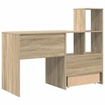 vidaXL Bureau Chêne Sonoma 131 5 x 50 x 106 5 cm Bois d'ingénierie
