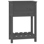 vidaXL Jardinière avec étagère Gris 54x34 5x81 cm Bois massif de pin