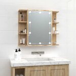 vidaXL Armoire à miroir avec LED Chêne sonoma 70x16 5x60 cm