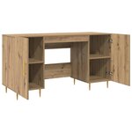 vidaXL Bureau chêne artisanal 140 x 50 x 75 cm Bois d'ingénierie