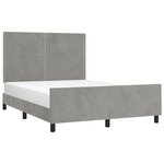 vidaXL Cadre de lit sans matelas gris clair 140x200 cm velours