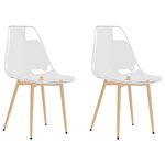 vidaXL Chaises à manger lot de 2 Transparent PET