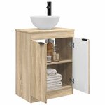 vidaXL Meuble de salle de bain avec évier Chêne Sonoma 54 x 35 x 83 cm