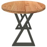 vidaXL Table à manger marron clair bois de chêne massif ovale