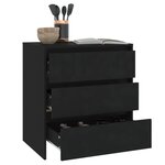 vidaXL Buffet Noir 70x41x75 cm Bois d'ingénierie