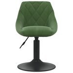 vidaXL Chaises pivotantes à manger lot de 4 vert foncé velours
