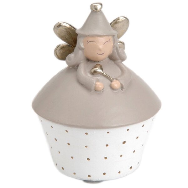 Petite boite en résine à dents de lait fée baguette dorée