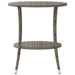 vidaXL Lot de 2 chaises de jardin inclinables avec Table en résine tressée grise