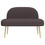 vidaXL Banc rembourré avec dossier Marron foncé 110 x 60 x 76 cm