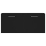 vidaXL Armoire murale noir 80x36 5x35 cm bois d'ingénierie