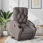 vidaXL Fauteuil inclinable électrique taupe tissu