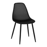 Lot de 4 chaises salon salle à manger restaurants  les cafés  les bureaux et les salles d'attente 150 kg max noir 14_0006004