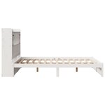 vidaXL Lit bibliothèque sans matelas blanc 140x190 cm bois pin massif