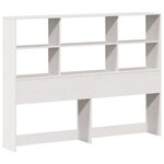 vidaXL Lit bibliothèque sans matelas blanc 140x190 cm bois pin massif