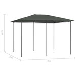 vidaXL Belvédère 3x4x2 6 m Anthracite 160 g/m²