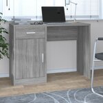 vidaXL Bureau avec tiroir et armoire Sonoma gris 100x40x73 cm