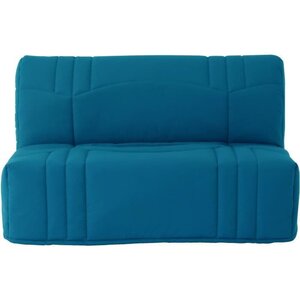 Banquette BZ - Tissu 100  Coton bleu canard - Couchage 140 x 190 cm
