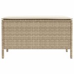 vidaXL Pouf de Jardin Beige et crème 80 x 38 x 42 cm Rotin PE