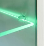 vidaXL Meuble TV à vitrine murale avec lumière LED 4 Pièces noir