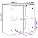 vidaXL Meuble mural Bois Ancien 68 x 37 x 68 5 cm Bois d'ingénierie