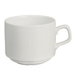 Tasses empilables porcelaine blanche 200 ml - lot de 6 - lumina fine china -  - céramique105 x65mm