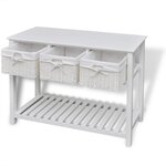 vidaXL Buffet de rangement Blanc