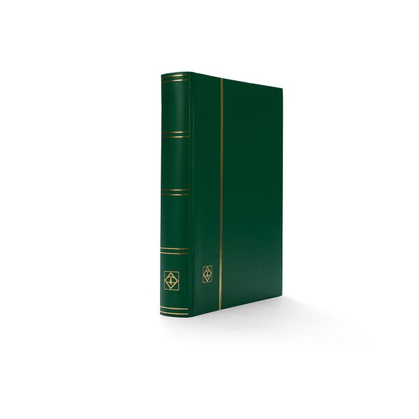 Classeur à bandes pour timbres 64 pages noires. Couleur - Vert