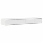 vidaXL Cadre de lit avec rangement Blanc 226.5 x 120 x 31.5 cm