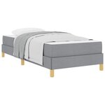 vidaXL Lit à ressorts avec matelas Gris clair 80 x 200 cm tissu